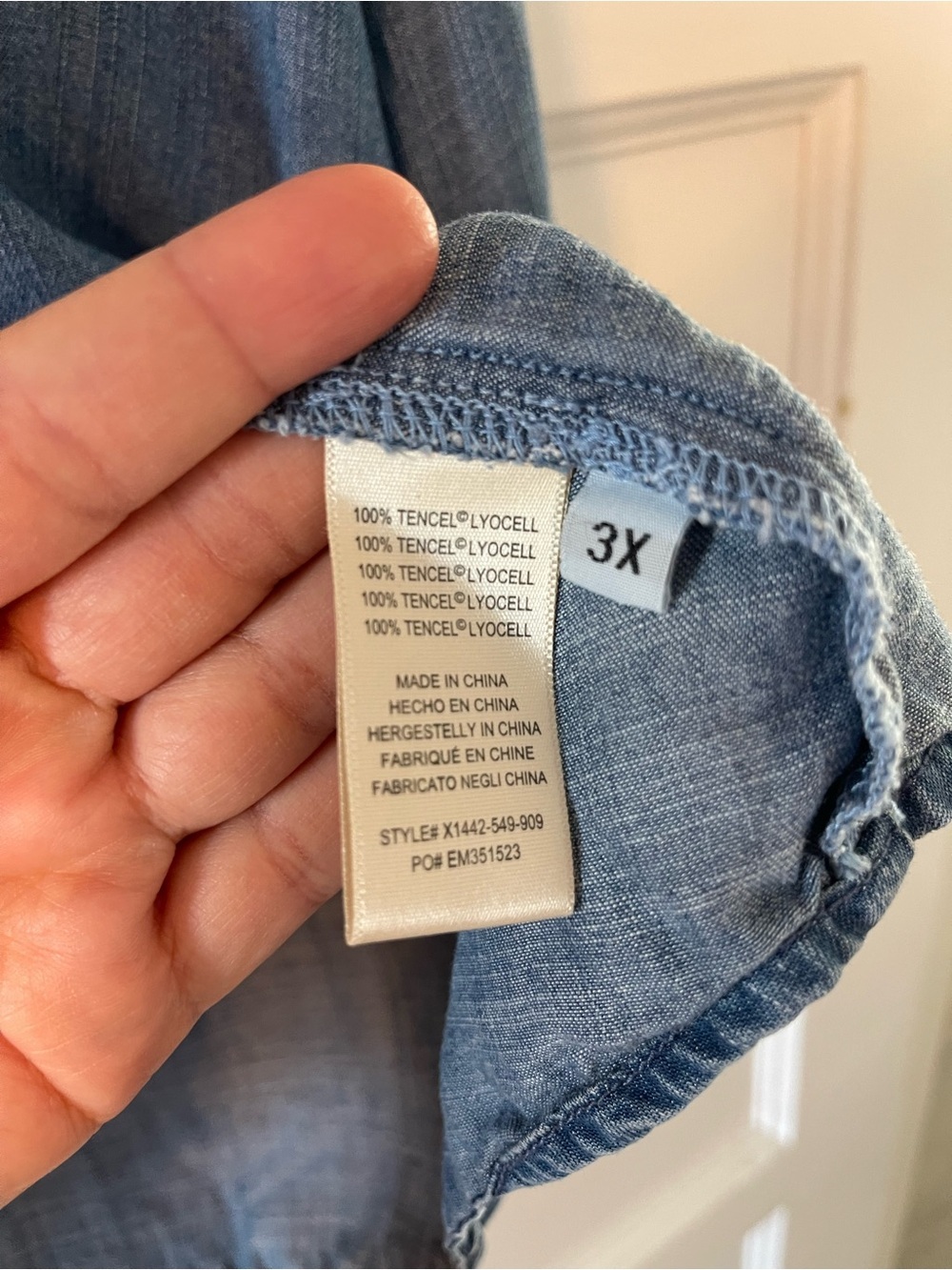 Cloth & Stone Chambray Button-Up Shirt - Blue - Picture 5 of 5